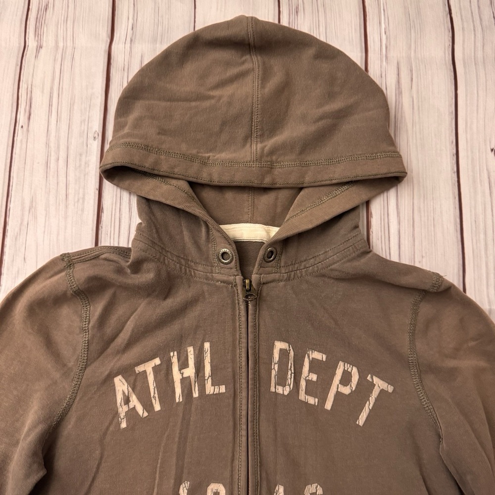 Abercrombie & Fitch‎ Hoodie Small Brown Zip Up Sweatshirt Authentic Women's - Picture 2 of 7